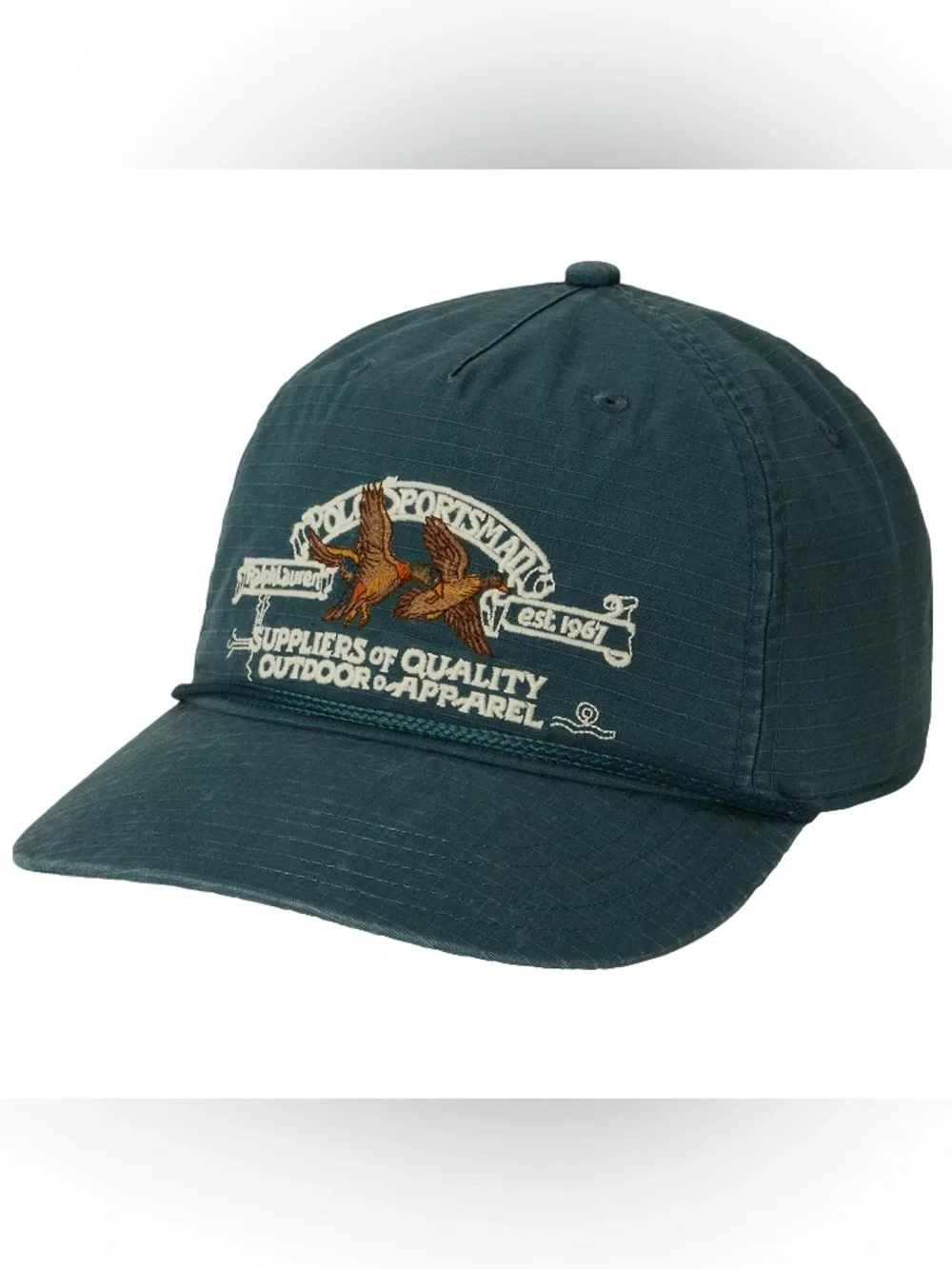 NWT Polo Ralph Lauren Sportsman Cap Green Ripstop Snapback Bird Polo Country